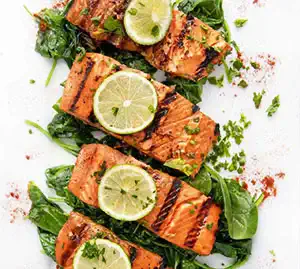 Grilled salmon